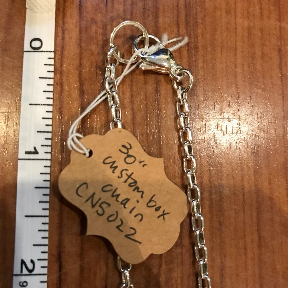 Origami owl 30” custom box chain necklace